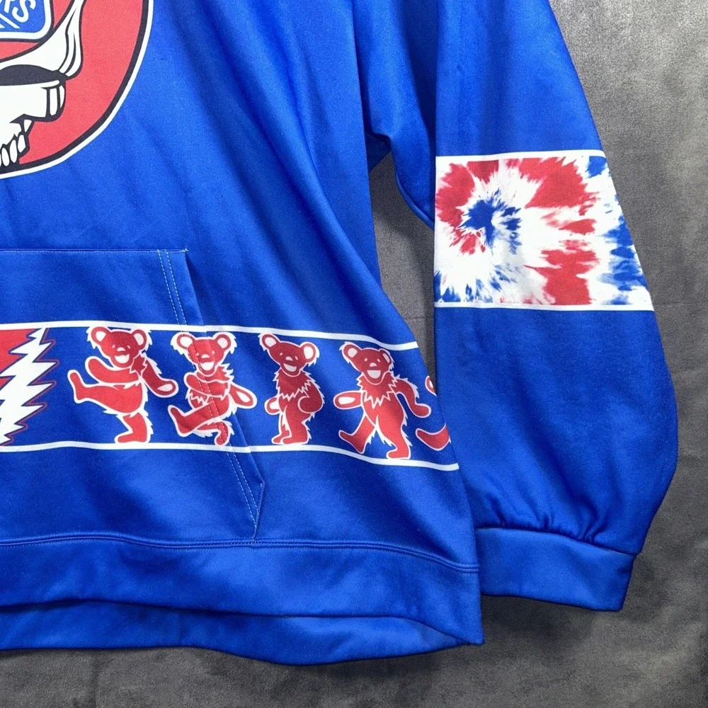 Boniface Shop New York Rangers Grateful Dead Hoodie Mens 5XL Blue